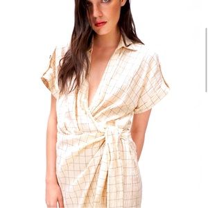 NWT Zara Checked Knotted Dress